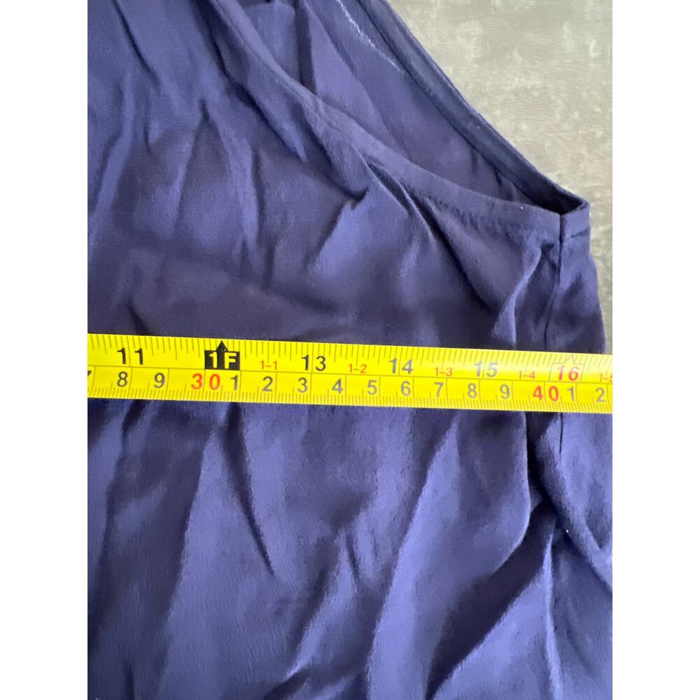 BLQ Size 1 Blue Rayon Women's Top - Picture 6 of 6